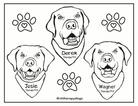 Therapy Dog Coloring Pages | Cook Counseling Center | Virginia Tech