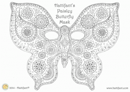 7 Best Images of Butterfly Mask Printable Coloring Pages ...