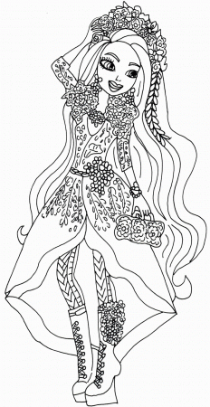 Free Printable Ever After High Coloring Pages: Holly O Hair Spring ...