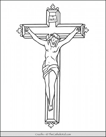 crucifix Archives - The Catholic Kid - Catholic Coloring Pages and Games  for Children