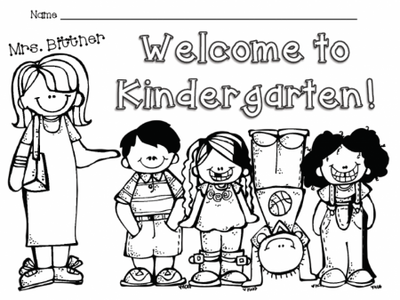 Welcome Back To School Coloring Page - Kindergarten