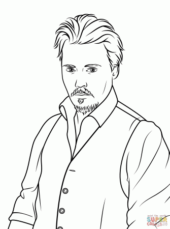 Johnny Depp coloring page | Free Printable Coloring Pages
