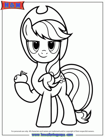 Friendship Is Magic Applejack Coloring Page | Free Printable 