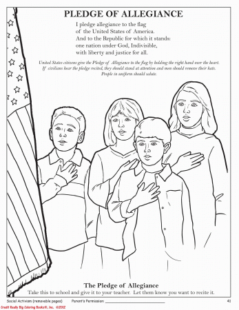 In the New Tea Party Coloring Book, a Page About the Pledge of ...