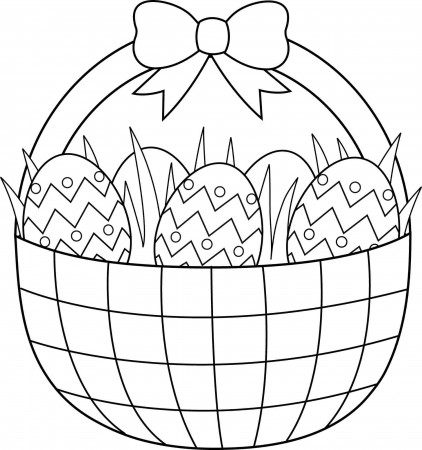Easter Basket Printable Coloring Pages - Coloring