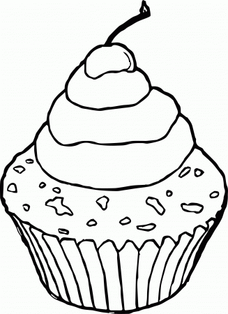 Chocolate Cupcake Pictures Cherry Cupcake Coloring Page ...