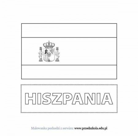Flag Of Spain Coloring Page Coloring Home