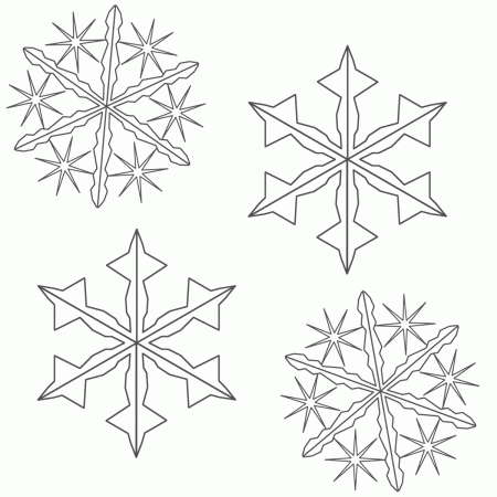 Of Snowflakes - Coloring Pages for Kids and for Adults