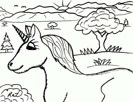 Robin's Great Coloring Pages: Unicorn Cartoon Drawings to color