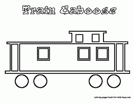 Train Caboose Coloring Pages Printable - High Quality Coloring Pages