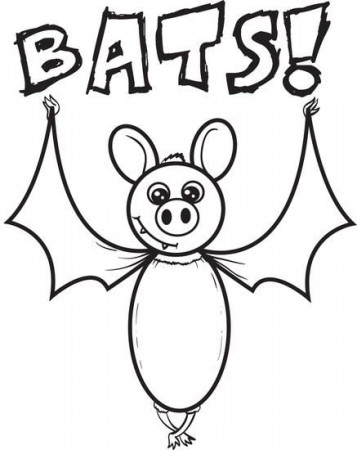 Printable Cartoon Bat Coloring Page for Kids | Bat coloring pages, Coloring  pages for kids, Coloring pages