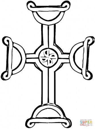 Celtic Cross coloring page | Free Printable Coloring Pages