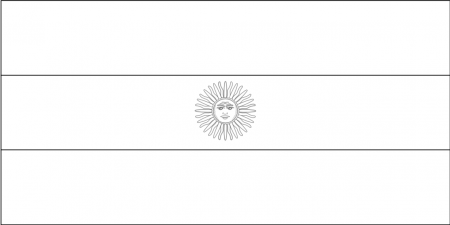 Argentina Flag Coloring Page