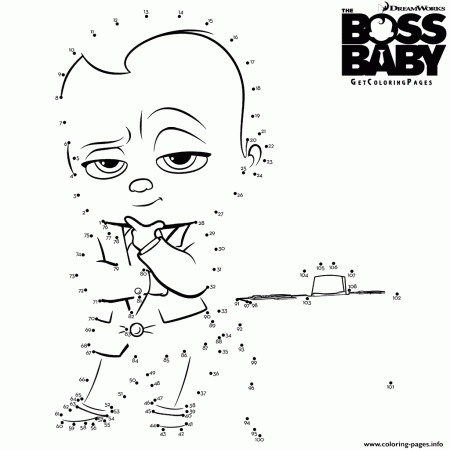 The Boss Baby Connect The Dots Coloring Pages Printable