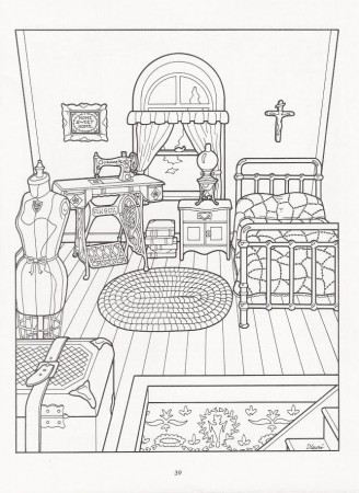 The Victorian House Coloring Book | Colorir interiores | Pinterest ...