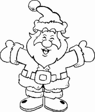 Santa Coloring Sheets Free : Happy Santa Claus Coloring Pages ...