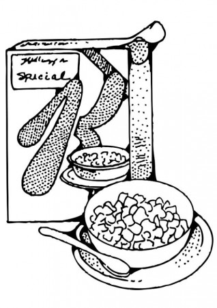 Coloring Page Breakfast Cereal - free printable coloring pages