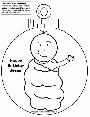 Happy Birthday Jesus Coloring Page