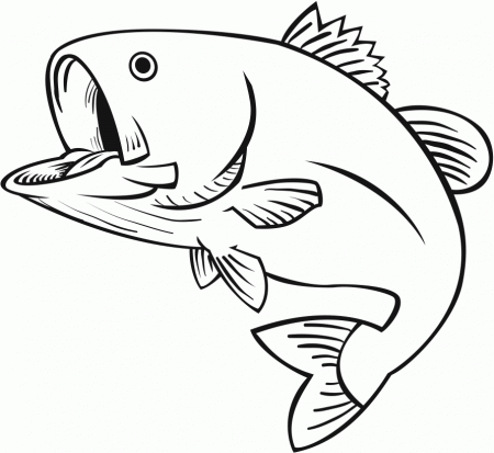 Swordfish Coloring Pages Free Home 8 Pics Jumping Fish Bass