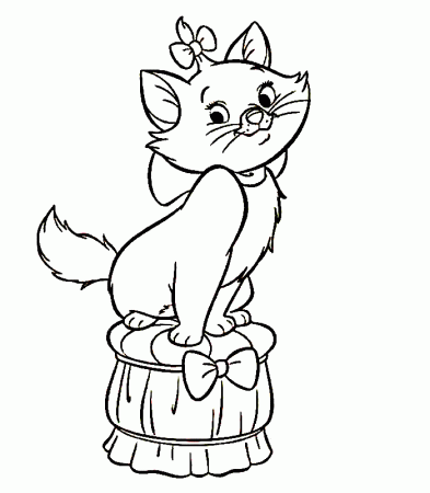 The Marie Cat Coloring Pages - smilecoloring.com