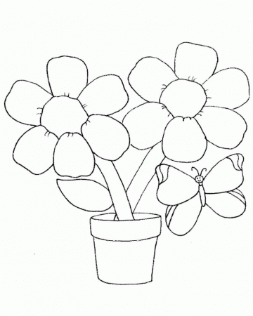 Picture Of Spring Flowers Colouring Pages - Spring Day Coloring 