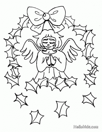 Christmas Angels Coloring Pages Angel Of God Printable For 