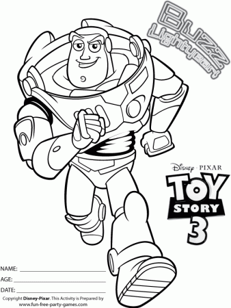 Toy Story Coloring Pages Free: Buzz Lightyear Gives You a Smug Smile