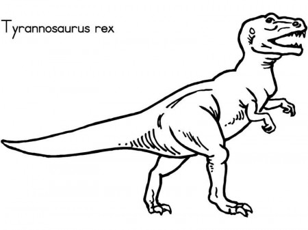 The Mighty Tyrannosaurus Rex in Dinosaur Coloring Page: The Mighty 