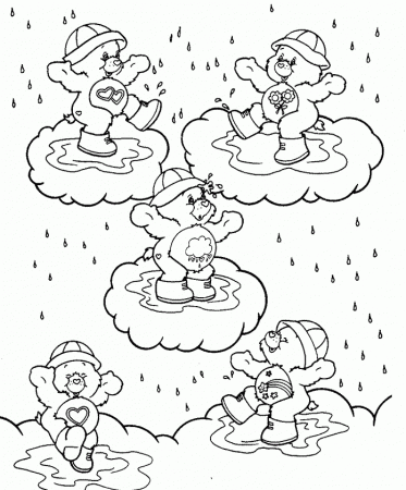 Care Bear Being Annoyed Coloring Kids - Care Bear Coloring Pages 