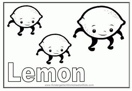 lemon for coloring - Quoteko.