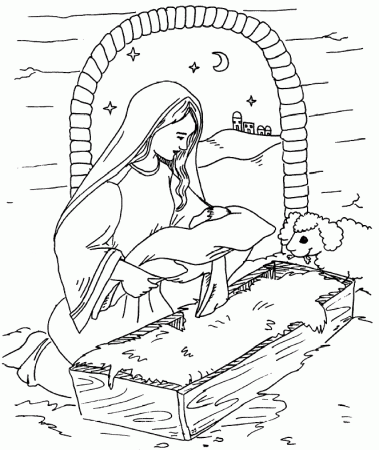 Birth of Jesus Coloring Pages For Children | Free Christian Wallpapers