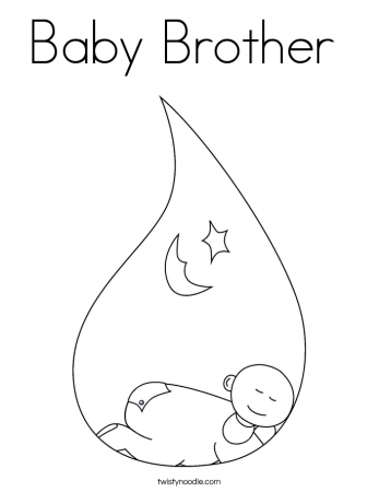 Baby Brother Coloring Page - Twisty Noodle
