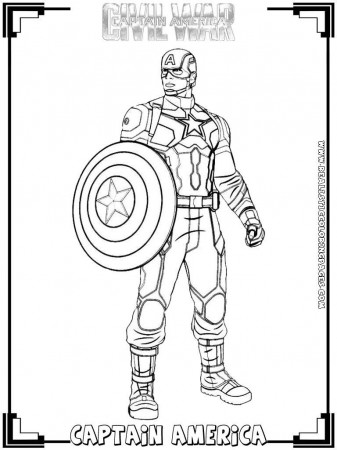 Captain America:Civil War Printable Coloring Pages | Realistic ...