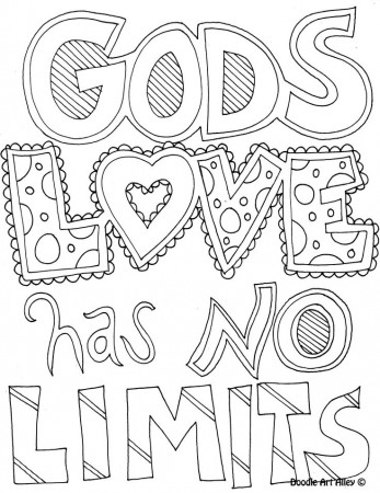 God's Love has No Limits coloring page