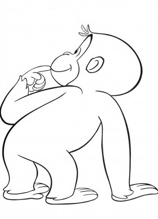 Curious george coloring pages wearing yellow hat - ColoringStar