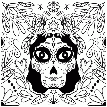 Catrina coloring pages