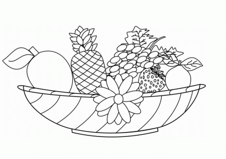 coloring for kids fruits - Clip Art Library