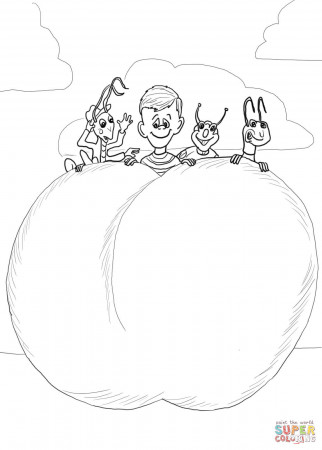 James and the Giant Peach Characters coloring page | Free ...