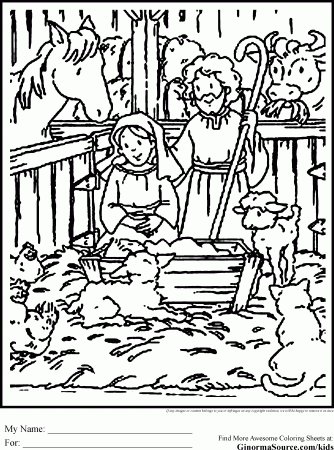 Christmas Scene Coloring Pages Printable - Coloring Pages For All Ages