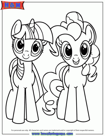 Pinkie Pie My Little Pony Cartoon Coloring Page | Free Printable 