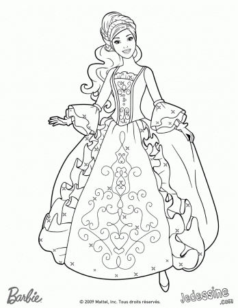 Barbie Coloring Pages Dress - Coloring Pages For All Ages
