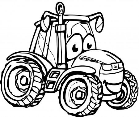 Coloring Pages : Coloring John Johnny Deere Tractor Wecoloringpage ...