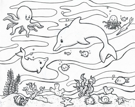 printable ocean coloring page | Only Coloring Pages