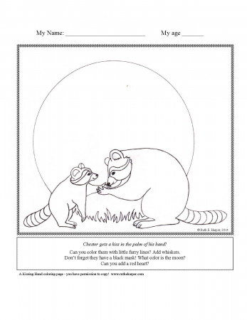 Kissing Hand Coloring Pages — Ruth E. Harper