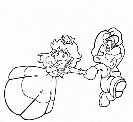 Princess Daisy Printable Coloring Pages High Quality Peach Kids Adults