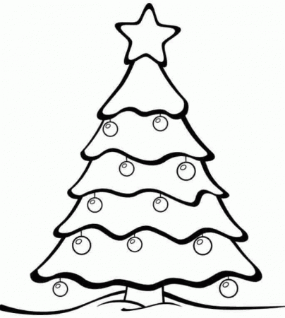Printable Christmas Tree For Coloring - High Quality Coloring Pages