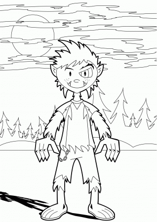 Scary Werewolf Coloring Pages Wolf Coloring Pictures Free ...