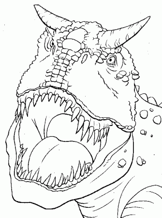 Dinosaurio con Cuernos ~ Dibujos para Colorear Infantil