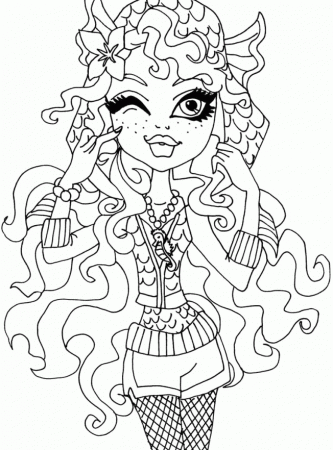 LAGOON Blue Monster high Colouring Pages