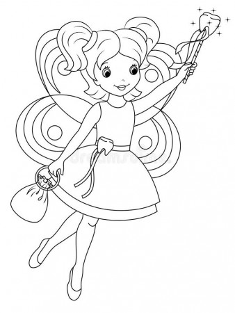 Tooth Fairy Coloring Page - Free Printable Coloring Pages for Kids